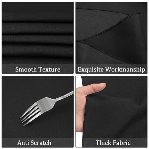 Fivenl 8 Pack Round Tablecloth 90 Inch Table Covers Bulk Washable