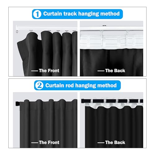 MaKefeile Blackout Room Divider Curtains 8.3ft x 7ft, Soundproof Insulated Privacy Panel, Pack of 1
