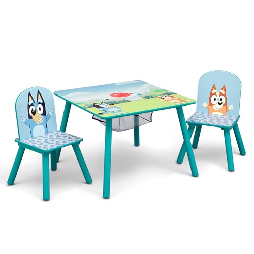 Bluey Kids Table and Chair Set with Storage - Delta Children, Toddler Friendly