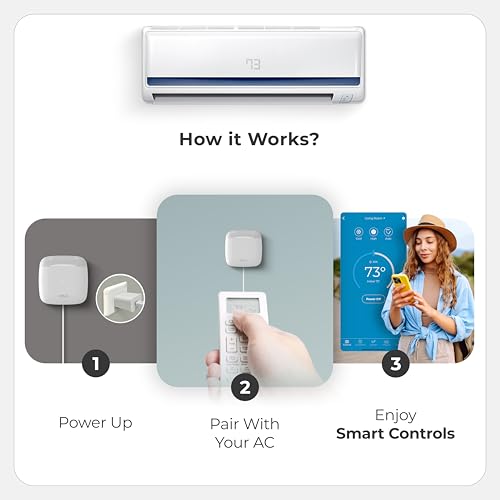 Cielo Breez Lite Smart AC Controller for Mini-Split, Window & Portable AC - White