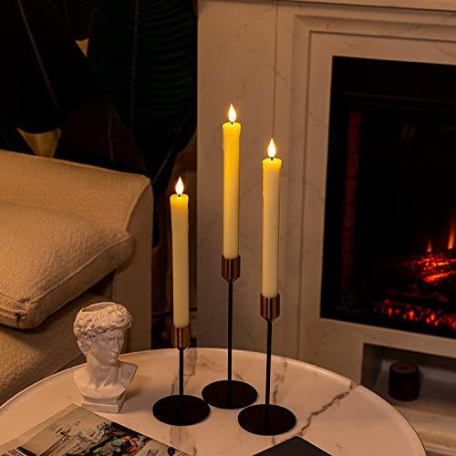 Homemory Ivory Drip Taper Flameless Candles with Remote & Timer, 24 Pack, 9.6 Inch