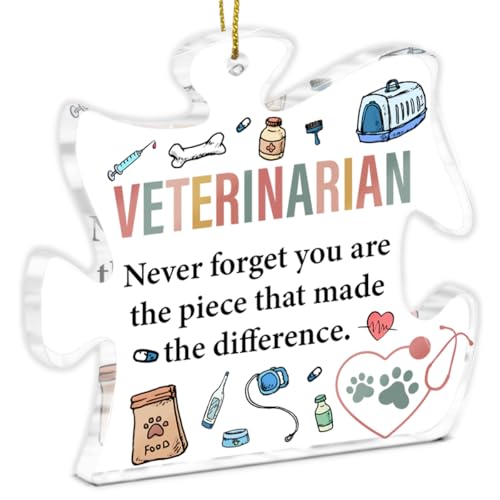 Veterinarian Gift Acrylic Puzzle Ornament – Vet Tech Graduation Appreciation