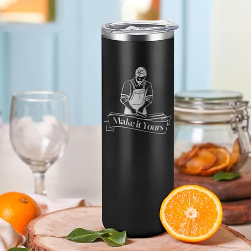 16-Pack 20oz Stainless Steel Insulated Tumblers with Lids & Straws Black