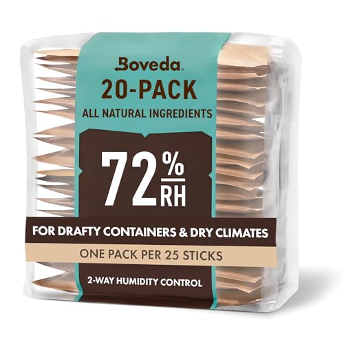 Boveda 72% Humidity Control Packs, Size 60, 20-Pack - for Dry