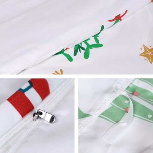 HITIME 100% Polyester Printed Christmas Duvet Cover Set - King Size 3