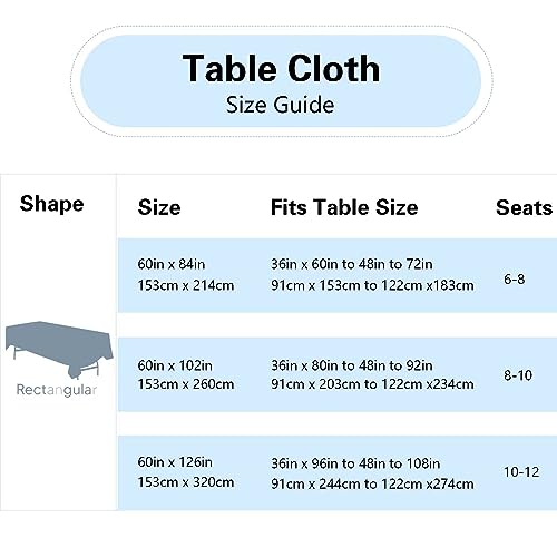 White Rectangle Tablecloth 60x102 Inch - 10 Pack Stain & Wrinkle Resistant Polyester