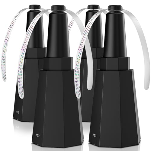 Grete Gotye 4-Pack Black Rechargeable Fly Fans for Outdoor & Indoor Use, Up to 10-Hour Battery Life, Foldable & Portable