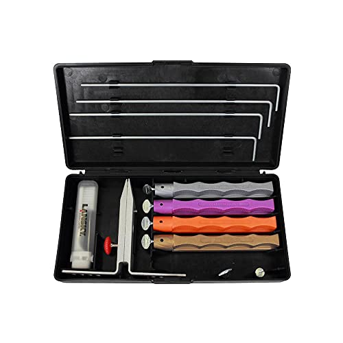 Deluxe Diamond Knife Sharpening System with 4 Guide Stones and Storage Case