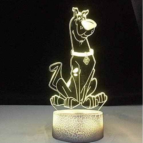 Figure Cute Cartoon Dog Baby Nightlight, Acrylic 3D Lamp LED Night Light Touch Control Color (16 Colors)