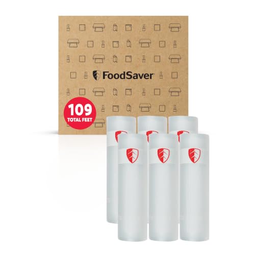 Vacuum Sealer Rolls 8x18.3ft - 6 Pack for Food Preservation & Sous Vide