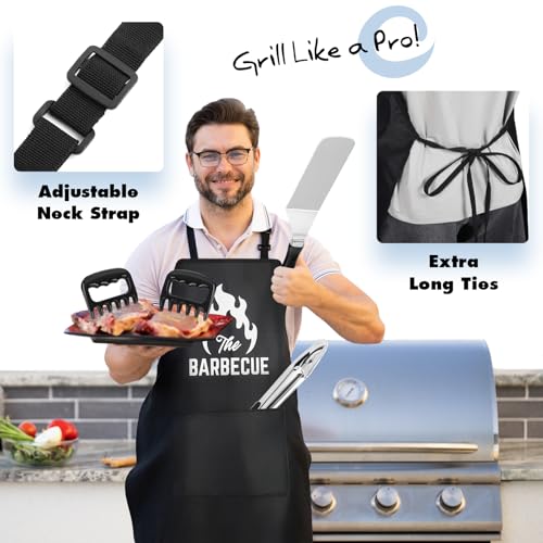 Pontual 31-Piece Griddle Accessories Kit for Blackstone Flat Top BBQ Spatula Set with Melting Domes, Burger Press & Apron