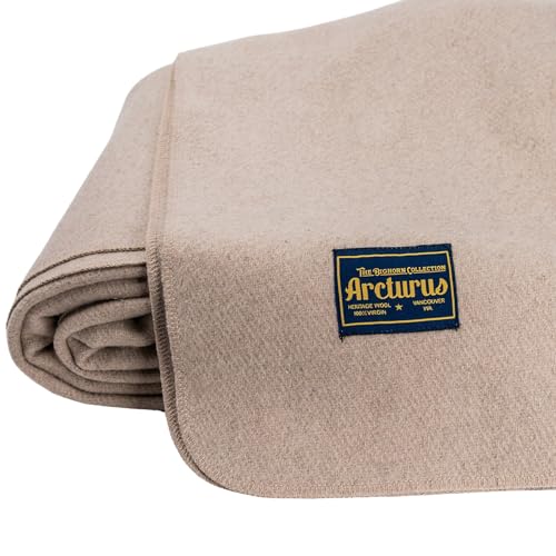 Ivory Twin Wool Blanket - Arcturus Virgin Wool Heirloom Bed Covering