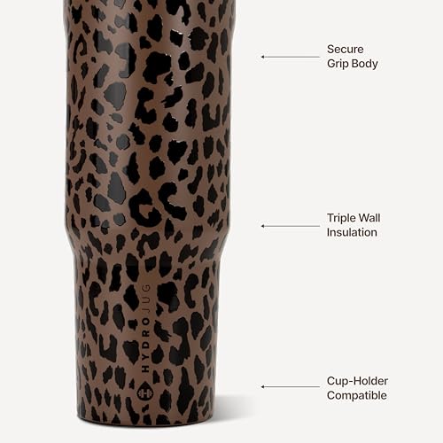HydroJug Sport 32 oz Insulated Stainless Steel Water Bottle - Brown Leopard