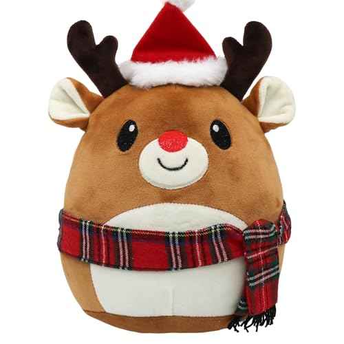 Milu Deer Plush Toy Milu Deer Stuffed Animal Cute Christmas Milu Deer Plushies Pillow Soft Plushie Doll Gifts for Kid Decor, Christmas Milu Deer Plush(11 Inch)