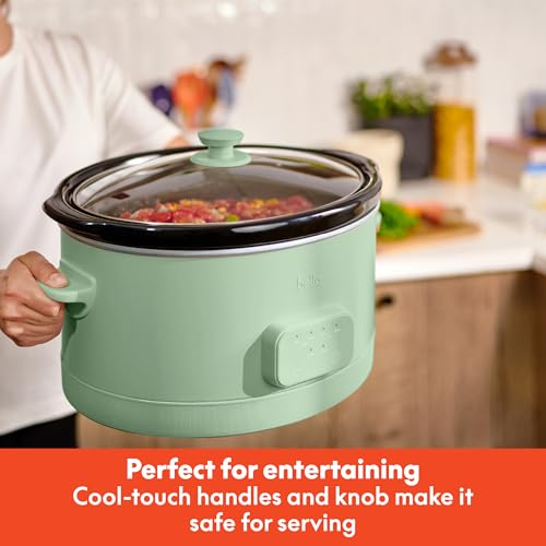 6 Qt Programmable Slow Cooker - Seaglass Non-Toxic Ceramic Coating