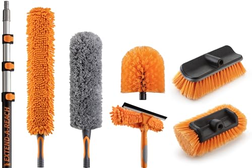 12-Foot High Ceiling Duster Kit with Extension Pole & 5 Brush Attachments