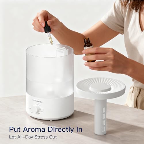 MEGAWISE 2 pack 3.5L Ultrasonic Cool Mist Humidifier – Top-Fill,