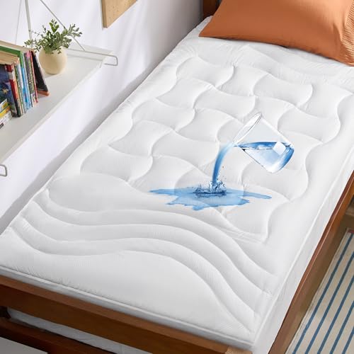 Bedsure Twin XL Mattress Protector Waterproof Deep Pocket 8-21 Inches White