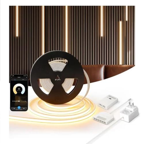 LED Strip Lights for Slat Wall Recessed - 16.4ft Smart Dimmable, Tunable White, Alexa Control