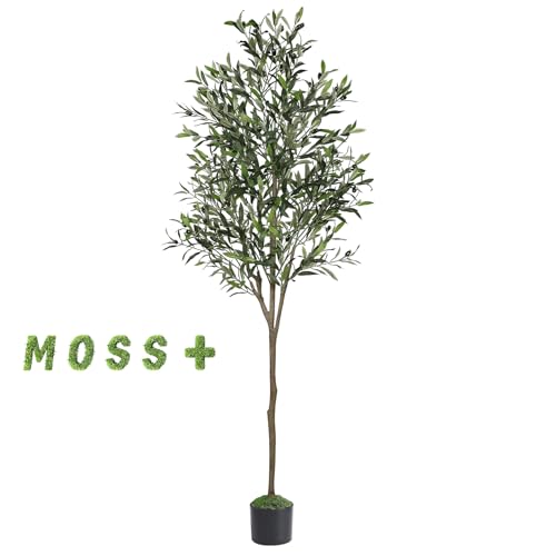 Alupssuc 6ft Faux Olive Tree with Lifelike Fruits and Realistic Leaves
