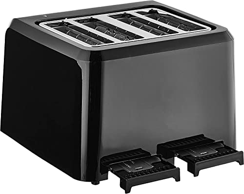 Cuisinart 4-Slice Compact Toaster with Black Finish, Wide Slots & 7 Shade Settings