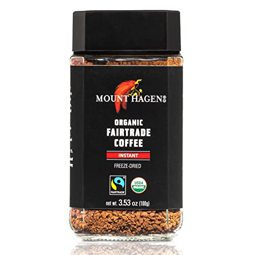 Organic Freeze-Dried Instant Coffee - 3.53oz Jar Pack of 3, Arabica Papua New Guinea