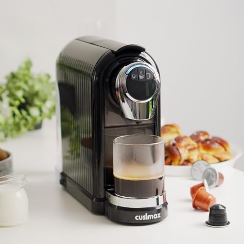CUSIMAX Black Single Serve Coffee Machine for Nespresso Capsules