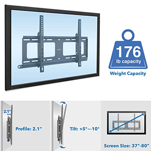 Outdoor Weatherproof TV Wall Mount with Lock & Tilt for 37-75 Inch TVs
