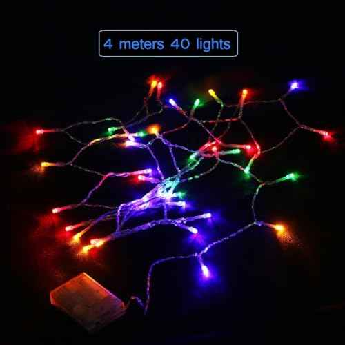 BESPORTBLE Battery Operated Christmas Lights, 40- LED Fairy Lights Golf Cart Christmas for Bedroom, s, Parties, Wedding, Centerpiece, Decoration