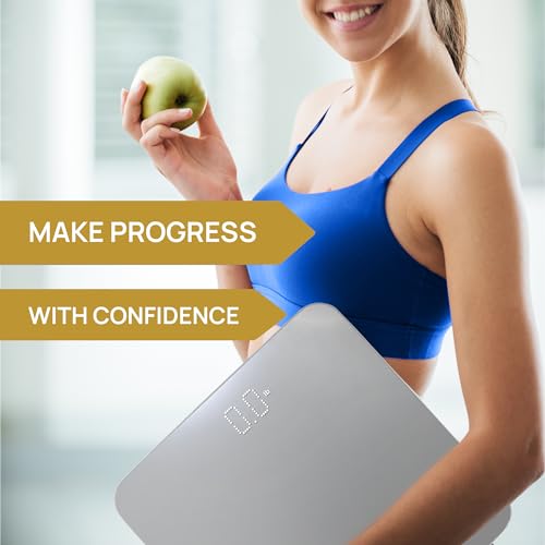 INEVIFIT Silver Digital Bathroom Scale - Accurate 400 lbs Weight Monitor