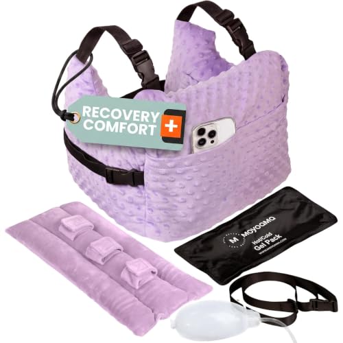 Purple Post Mastectomy Recovery Pillow Set with Gel Pack & Accessories