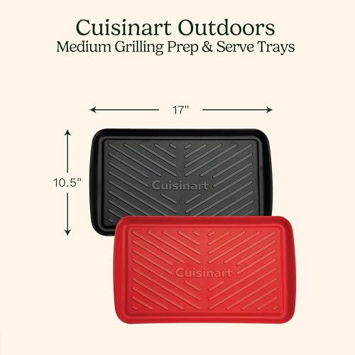 Medium Cuisinart Grilling Prep and Serving Tray Set - Dishwasher Safe, Nesting Melamine