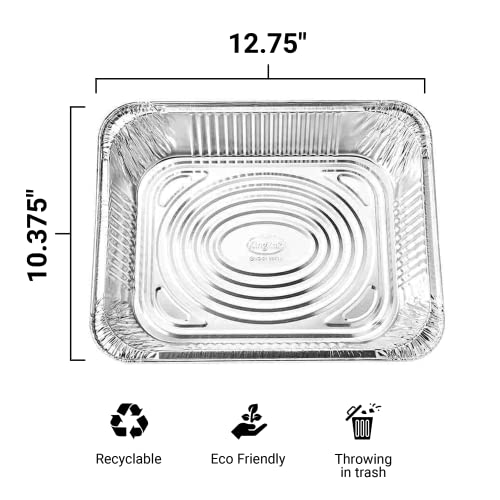 Disposable Aluminum Half Size Baking & Roasting Pans 9x13 - 100 Pack