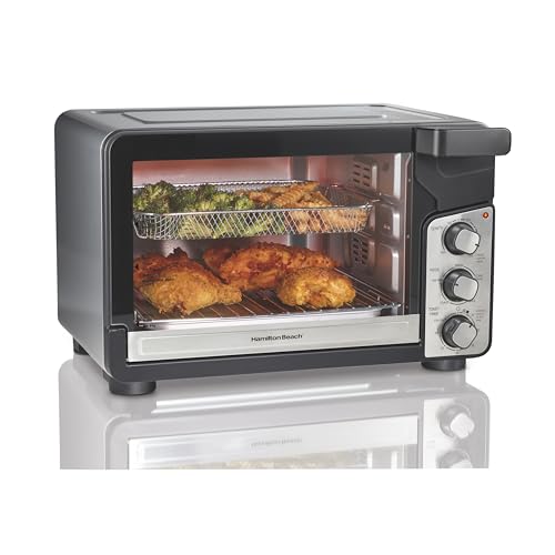 Hamilton Beach XL Toaster Oven with Air Fryer, 6-Slice Capacity, Black Stainless