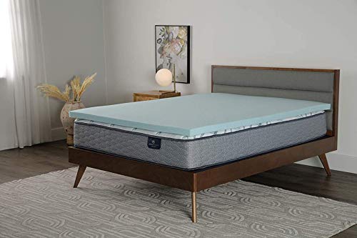 Serta ThermaGel King 2-Inch Gel Memory Foam Mattress Topper - Cooling & Pressure Relief