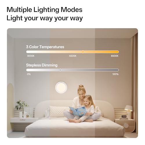 Rechargeable Magnetic Ceiling Light 12000mAh with Remote 2 Pack - Motion & Dimmable