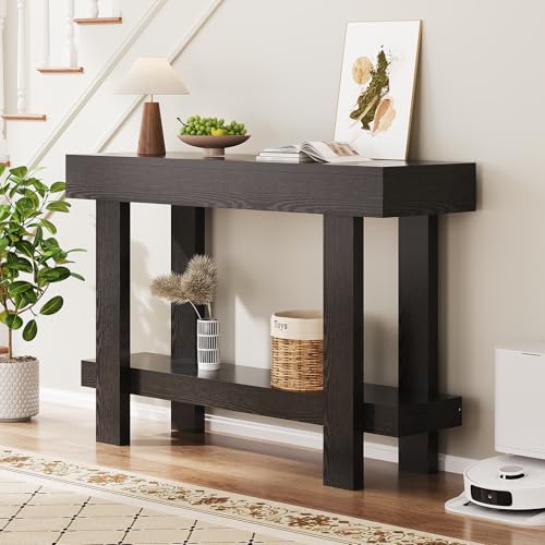 Viroformo Black Narrow Farmhouse Console Table - 47.2" Entryway Sofa Table