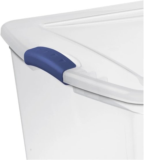 Clear Plastic Storage Bin - 105 Quart Latch Box with Clear Lid | Durable & Versatile