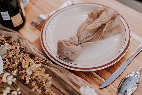 Cream Table Runner 35" x 120" (305cm) 10 Pack Napkins (19.6"*19.6" )
