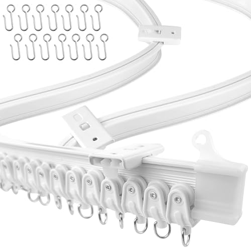 UrbanRed 3m White Flexible Ceiling Curtain Track Kit - Easy Install