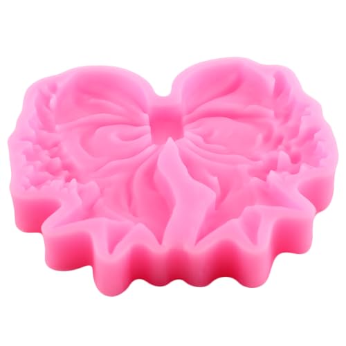 Mujiang Bow Silicone Mold Christmas Bow Fondant Molds Set of 3 - Style G