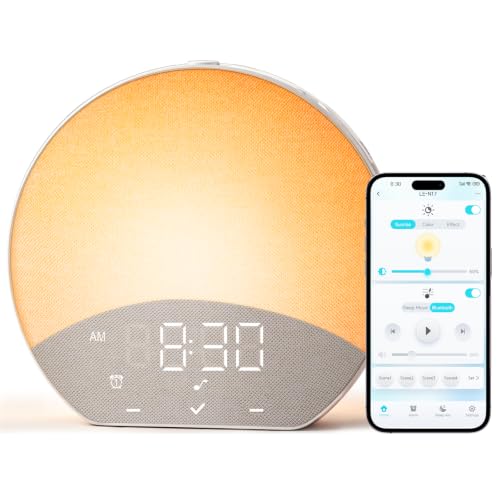 Sunrise Alarm Clock with Sound Machine - White | Dual Wake-Up Light & Sleep Sounds