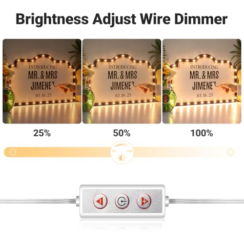 20in Warm White Personalized Wedding Bottle Service LED Marquee Sign for Reception