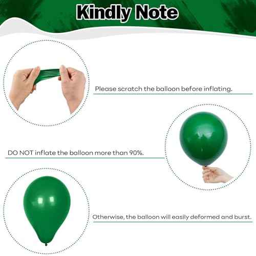 Black Gold Green Balloons 60 Pcs Dark Green White Black Metallic Gold Balloons 12 Inch Football Soccer Video Game Christmas Balloon for Boy Men Jungle Graduation Baby Shower Birthday Party Decorations