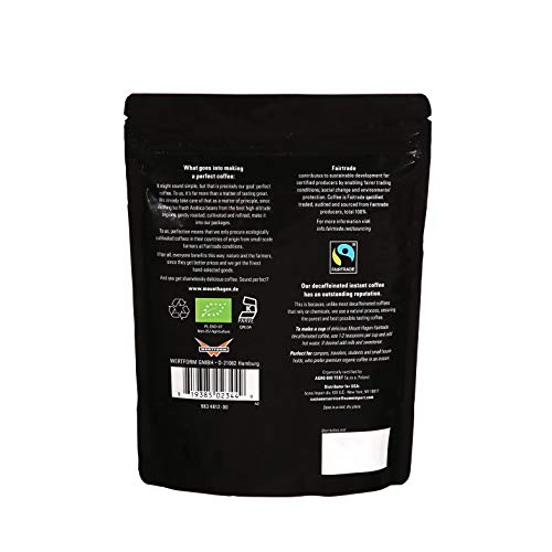 Mount Hagen Organic Decaffeinated Coffee, Freeze-Dried, Instant,