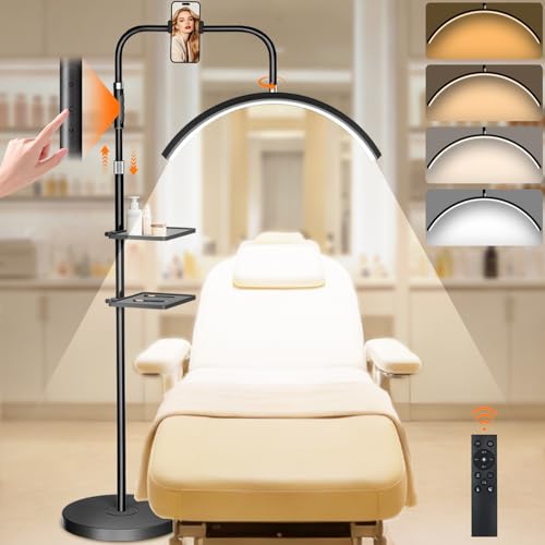 Dimmable Half Moon Floor Lamp for Salon & Home Esthetic Lighting