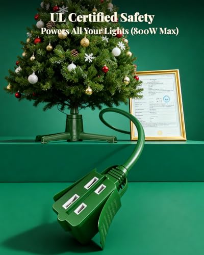 COOLWUFAN 9ft Rotating Christmas Tree Stand with Remote & Music Hub