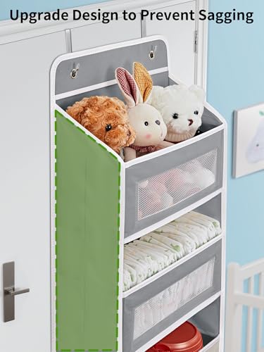 JARLINK Over the Door Organizer 5 Shelf Grey 2 Pack - Space Saver for Pantry & Bathroom