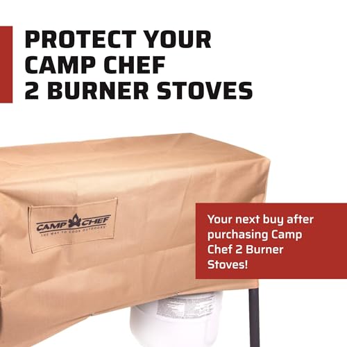 Camp Chef Patio Cover for 2-Burner Stoves - Beige, Secure & Weather-Resistant