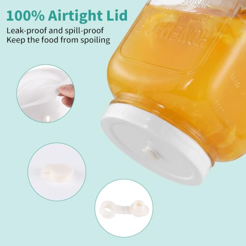 2-Pack 1.5 Gallon Glass Fermentation Jars with Airlock Lid - Home Brewing & Food Storage